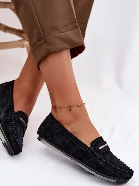 Kožené mokasíny S. Barski černé