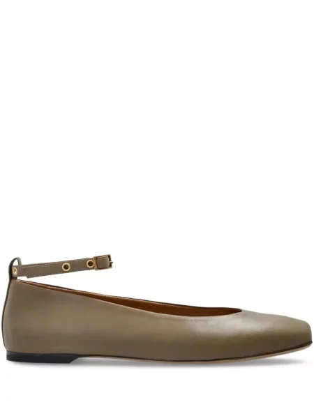 Balerini Emporio Armani din piele maro