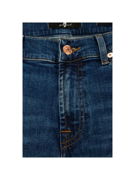 Szerokie jeansy 7 For All Mankind niebieskie