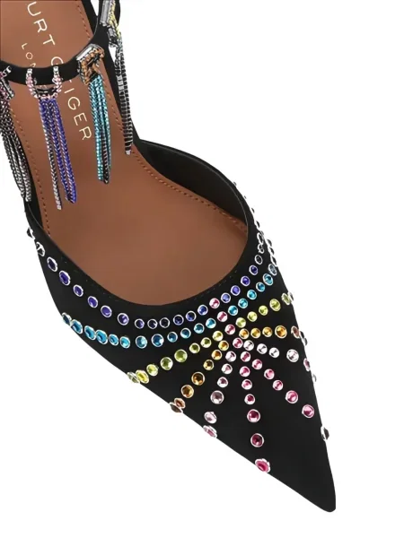 Pantofi cu toc Kurt Geiger London de cristal negru