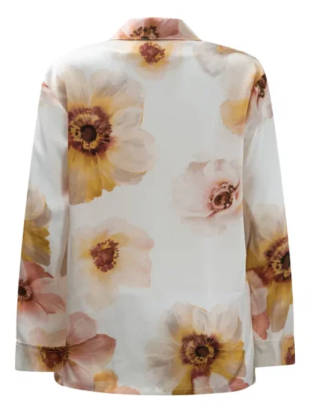 Cămașă Sleep No More de mătase cu model floral cu imagine