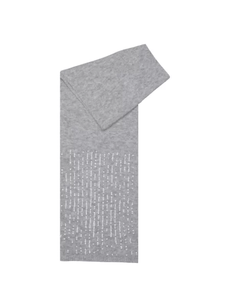 Fular Pieces cu paiete gri