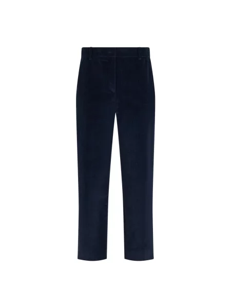 Aksamitne spodnie Weekend Max Mara niebieskie