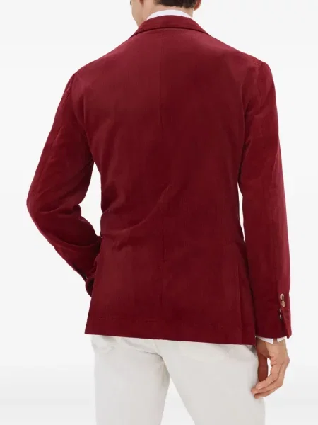 Sacou Brunello Cucinelli de catifea roșu