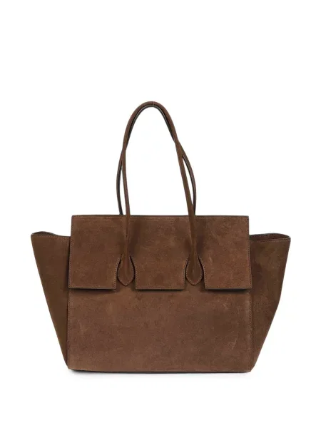 Δερμάτινη τσάντα shopper Rounn καφέ