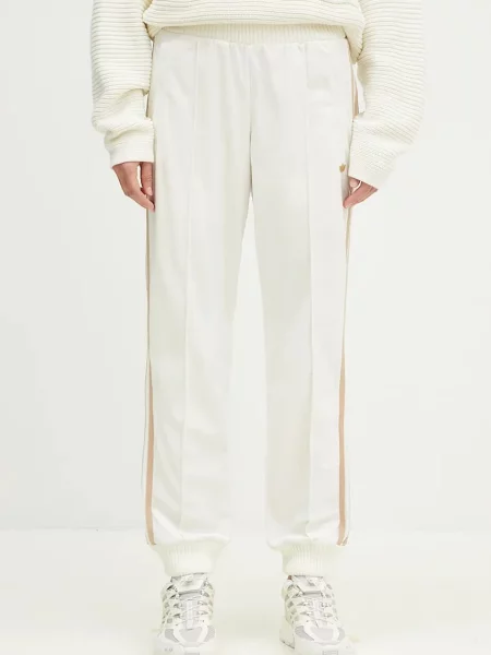 Adidas Originals pantaloni de trening Velvet Track Pant cu imprimeu bej