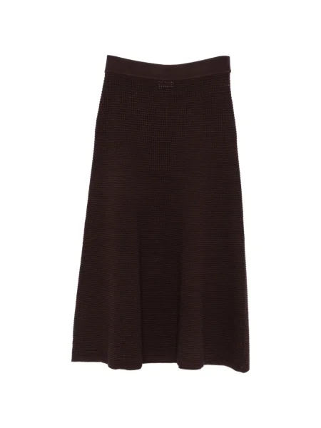 Fustă midi P.a.r.o.s.h. până la genunchi maro