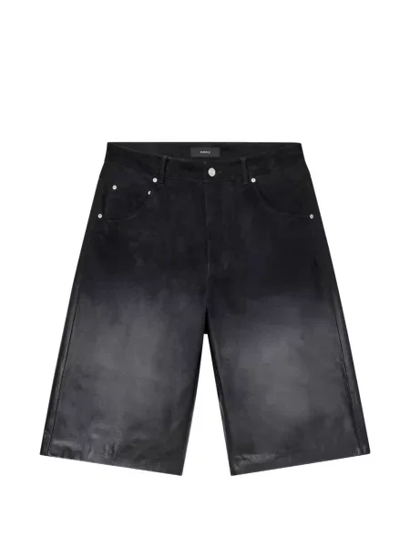 Pantaloni scurți Purple Brand din piele cu gradient negru