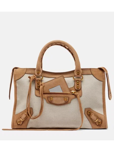 Top Balenciaga din canvas bej