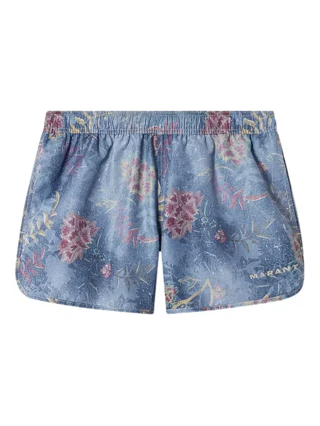 Slip de baie Marant cu model floral cu imagine albastru
