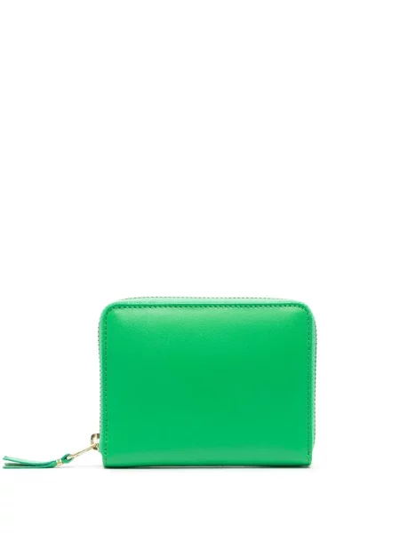 Iš natūralios odos piniginė Comme Des Garçons Wallet žalia