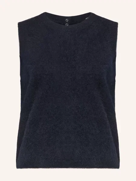 Allsaints Pletená Vesta Ada Z Kašmíru tmavě modrá
