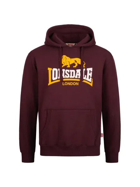 Klasičen pulover Lonsdale s kapuco rdeča