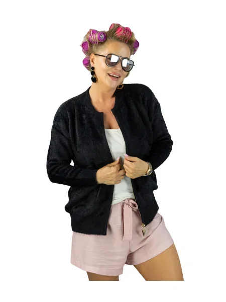 Pletene kratek jopica Pri črna