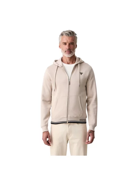 Bluza z kapturem Guess z kapturem beżowa