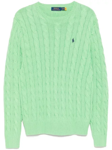 Portofel Polo Ralph Lauren din piele cu broderie verde