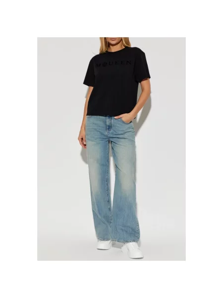 Koszulka Alexander Mcqueen z logo czarna