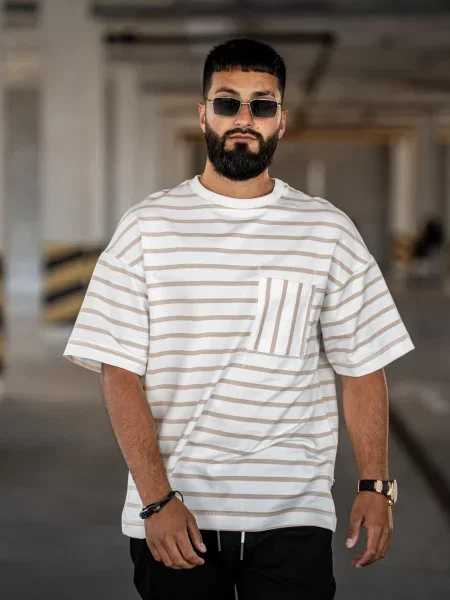 TeamV Футболка Бавовна/поліестер бежевий