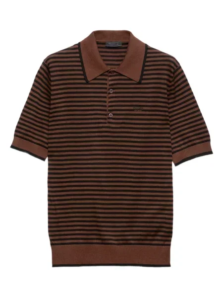Polo Prada cu dungi maro