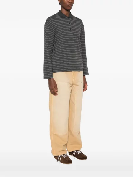 Lung tricou polo Eleh gri