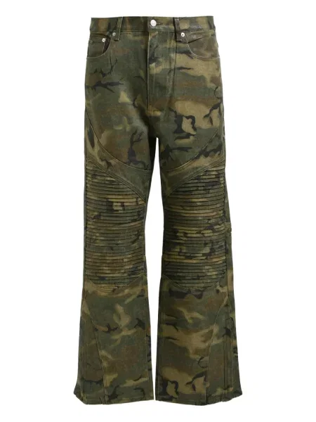 Pantaloni Breath cu model camuflaj verde