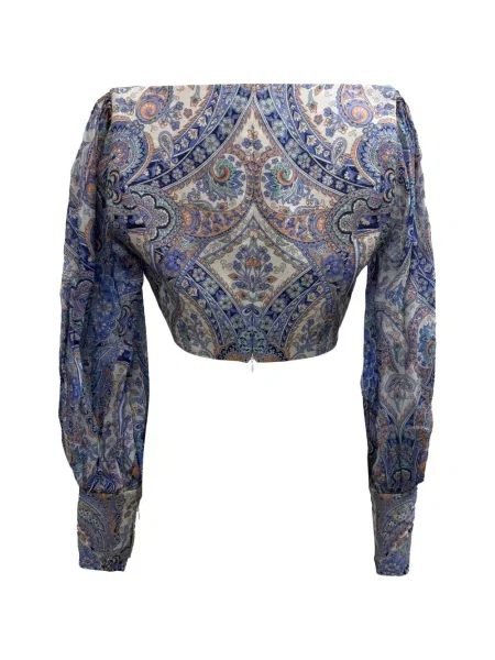 Top Zimmermann cu imagine cu model paisley albastru