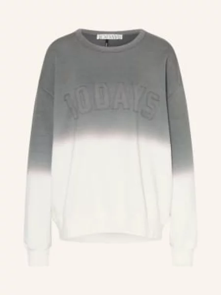 Mikina Oversized tmavě šedá / růžová / režná bílá