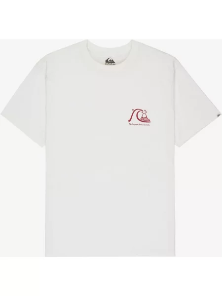 Koszulka Quiksilver Evo Original biało-czerwona M biała