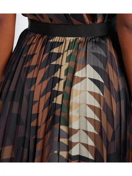 Fusta maxi Sacai cu imagine
