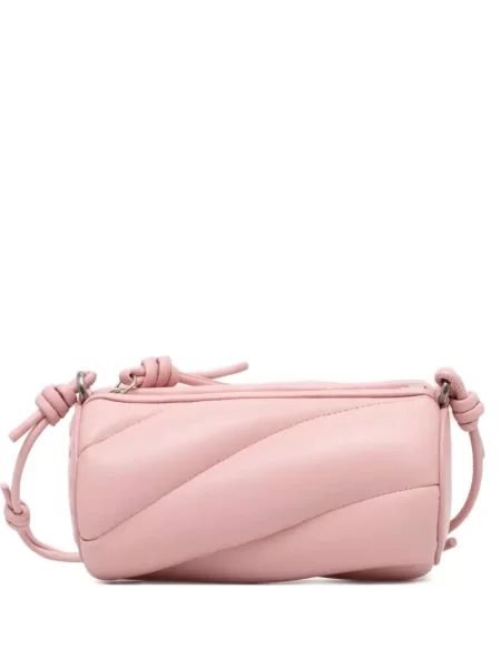 Geanta de piele Fiorucci din piele roz