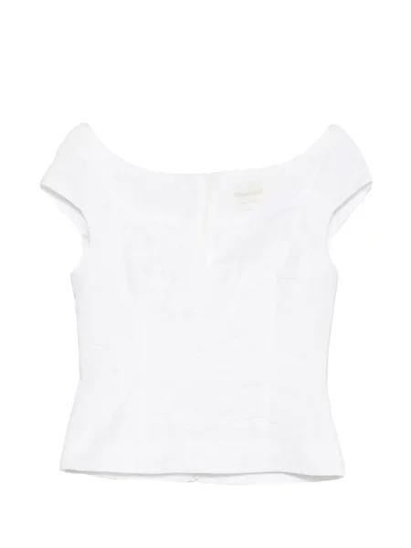 Bluzka Shushu/tong z dekoltem w serek biała