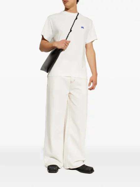Tricou Jil Sander cu broderie alb