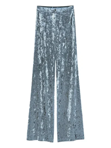 Pantaloni Forte_forte de catifea albastru
