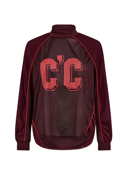 Co'couture Tricou Trey corai / vin roșu