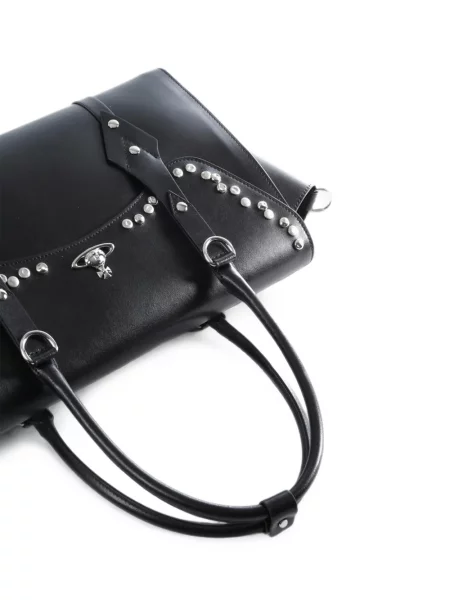 Шопинг чанта Vivienne Westwood с шипове черно
