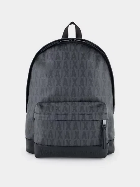 Armani Exchange Рюкзак Сірий/чорний Поліуретан чорний