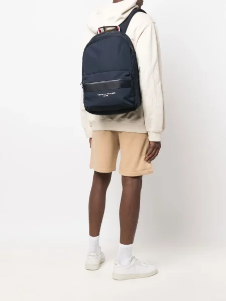 Rucsac Tommy Hilfiger cu autograf albastru
