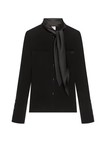 Cămașă Courreges din satin negru