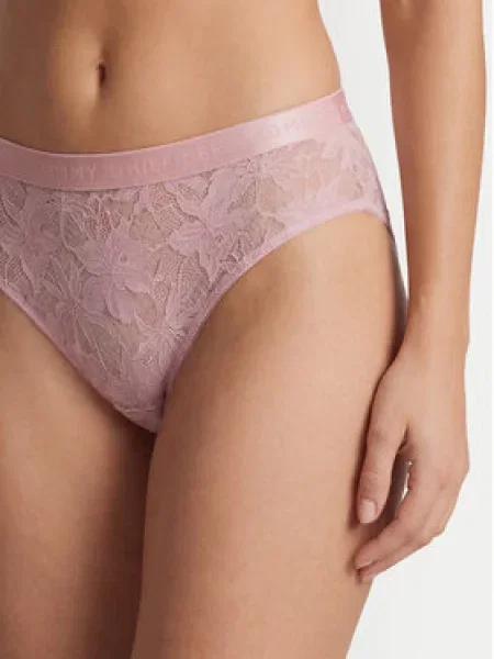 Tommy Hilfiger Klasične spodnje hlačke z visokim pasom roza
