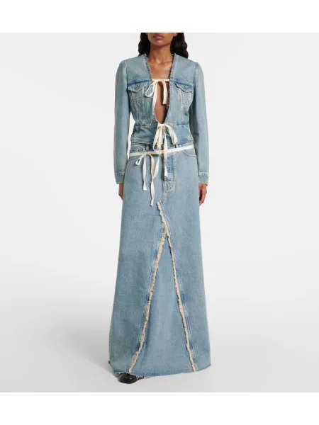 Fustă din denim Maison Margiela albastru