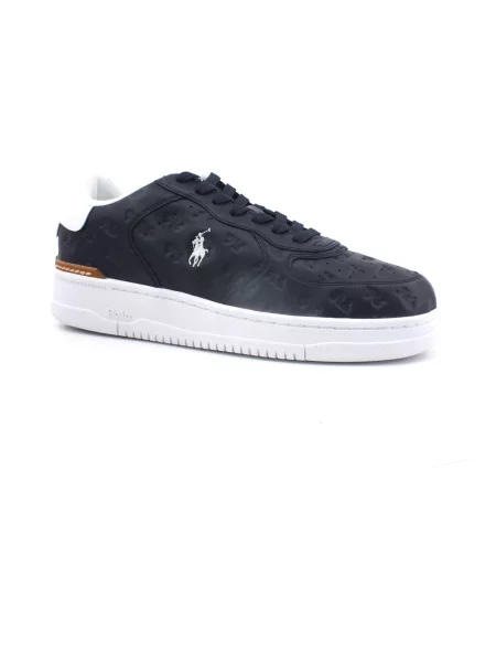 Sneakersy Ralph Lauren skórzane niebieskie