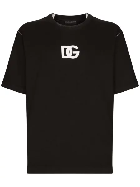 Tricou Dolce & Gabbana cu imagine scurt negru