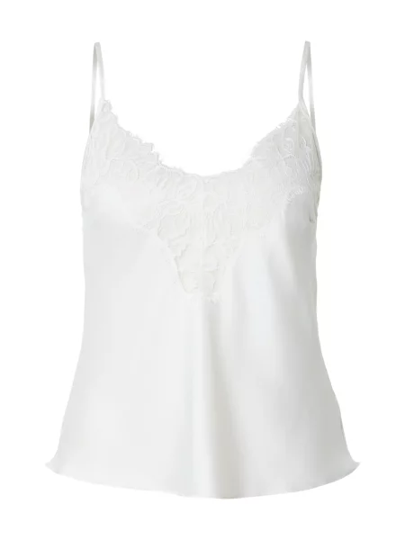 Hunkemöller Bluză de noapte Valerie natural alb