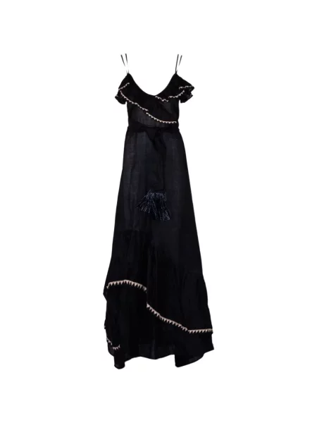 Sukienka Pho Firenze z falbankami garniturowa czarna