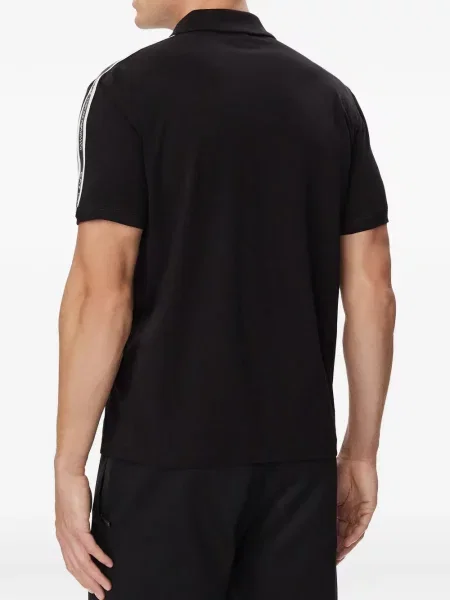 Tricou polo Ea7 Emporio Armani cu autograf negru