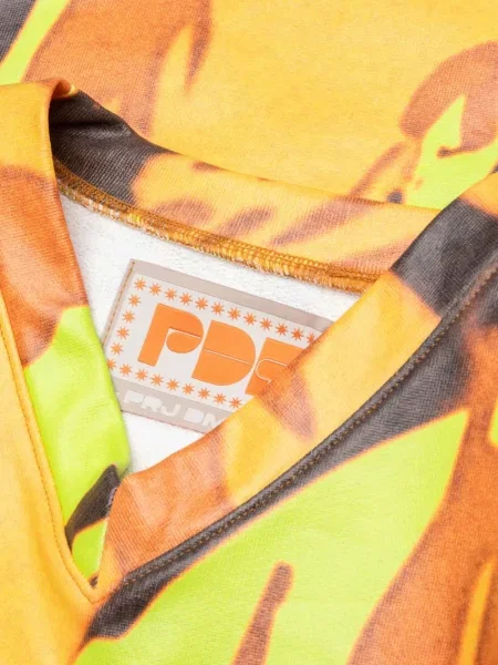 Tricou Pdf cu imagine cu model camuflaj lung portocaliu