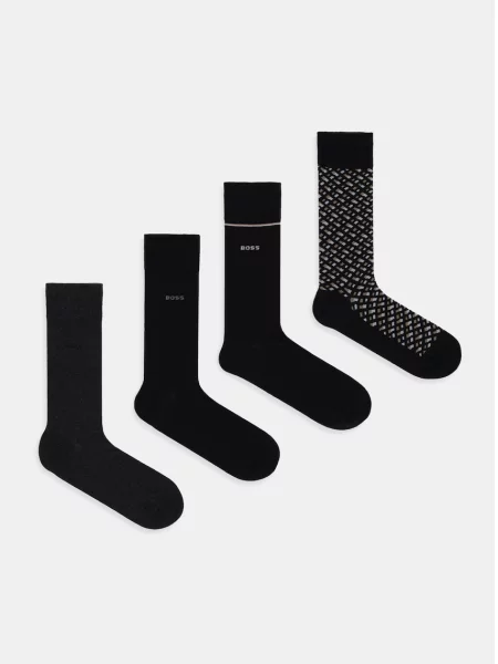 BOSS BLACK Șosete RS Gift Monogram negru