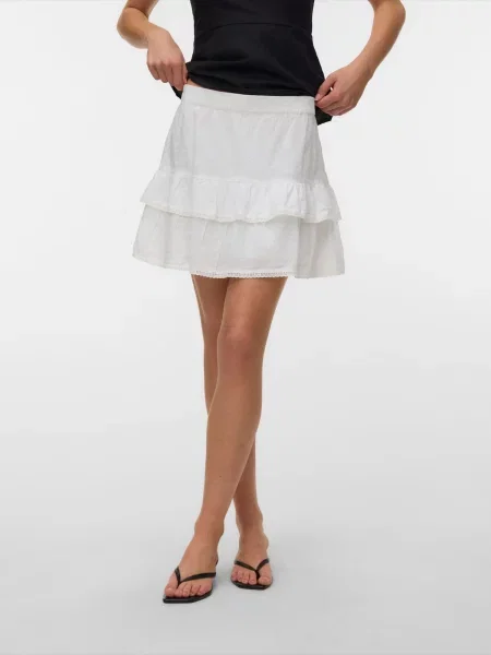 VERO MODA Fustă VMTRINE' alb