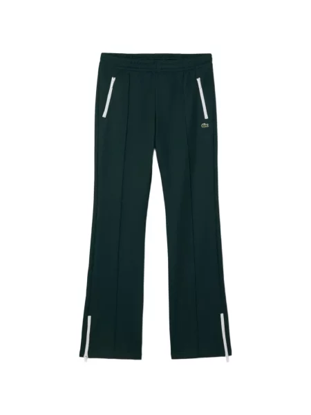 Pantaloni Lacoste alergare cu autograf verde