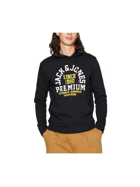 Bluza z kapturem Jack & Jones z kapturem czarna